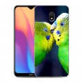 Дизайнерский силиконовый с усиленными углами чехол для Xiaomi RedMi 8A Попугаи