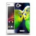 Дизайнерский пластиковый чехол для Sony Xperia L Попугаи