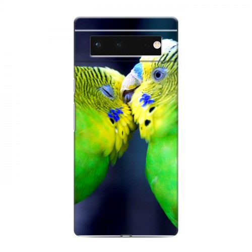 Дизайнерский силиконовый с усиленными углами чехол для Google Pixel 6 Попугаи