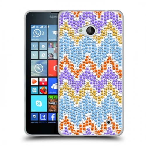 Дизайнерский пластиковый чехол для Microsoft Lumia 640 Кожа хамелеона