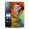 Дизайнерский пластиковый чехол для Sony Xperia TX Попугаи