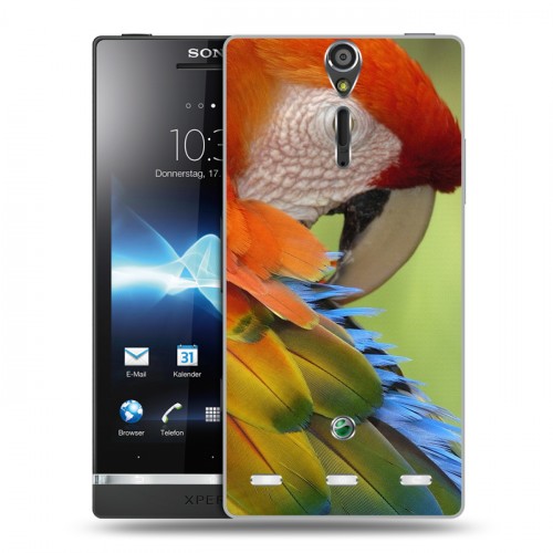 Дизайнерский пластиковый чехол для Sony Xperia S Попугаи