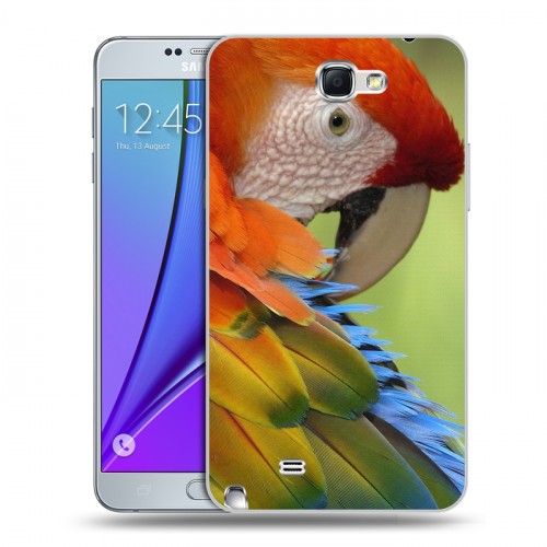 Дизайнерский пластиковый чехол для Samsung Galaxy Note 2 Попугаи