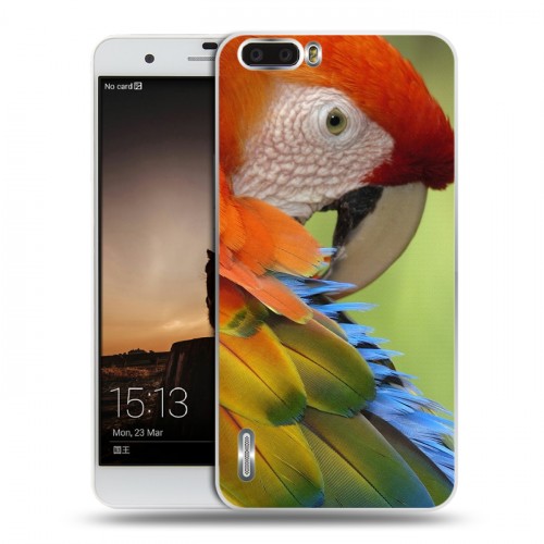 Дизайнерский силиконовый чехол для Huawei Honor 6 Plus Попугаи