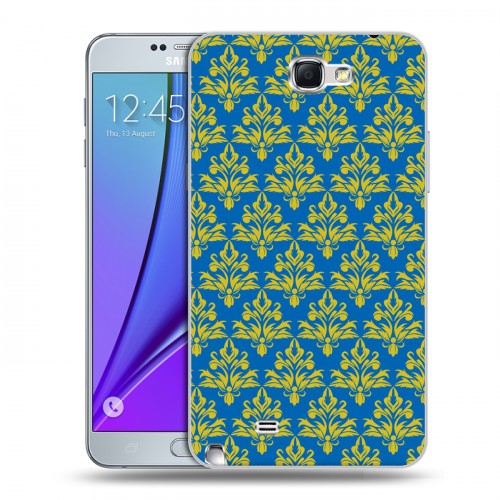 Дизайнерский пластиковый чехол для Samsung Galaxy Note 2 Дамаск Шаблоны