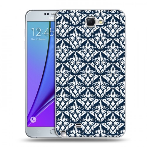 Дизайнерский пластиковый чехол для Samsung Galaxy Note 2 Дамаск Шаблоны