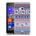 Дизайнерский пластиковый чехол для Microsoft Lumia 540 Ацтекская флористика