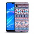 Дизайнерский пластиковый чехол для Huawei Y6 (2019) Ацтекская флористика