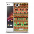 Дизайнерский пластиковый чехол для Sony Xperia L Ацтекская флористика