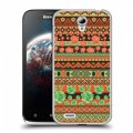 Дизайнерский пластиковый чехол для Lenovo A859 Ideaphone Ацтекская флористика