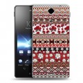 Дизайнерский пластиковый чехол для Sony Xperia TX Ацтекская флористика