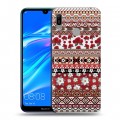 Дизайнерский пластиковый чехол для Huawei Y6 (2019) Ацтекская флористика