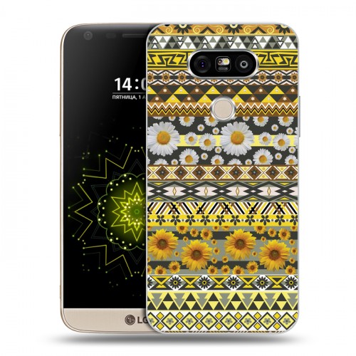 Дизайнерский пластиковый чехол для LG G5 Ацтекская флористика