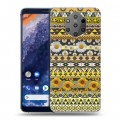 Дизайнерский силиконовый чехол для Nokia 9 PureView Ацтекская флористика