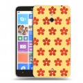 Дизайнерский пластиковый чехол для Nokia Lumia 1320 Бежевые цветы
