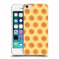 Дизайнерский пластиковый чехол для Iphone 5s Бежевые цветы
