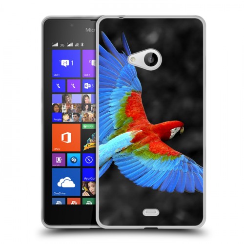 Дизайнерский пластиковый чехол для Microsoft Lumia 540 Попугаи