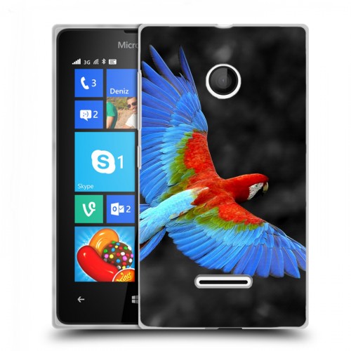 Дизайнерский пластиковый чехол для Microsoft Lumia 435 Попугаи