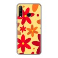 Дизайнерский силиконовый чехол для Huawei P30 Lite Бежевые цветы