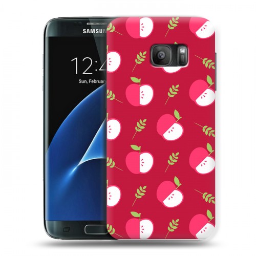 Дизайнерский силиконовый с усиленными углами чехол для Samsung Galaxy S7 Фруктово-арбузные узоры