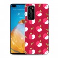 Дизайнерский силиконовый с усиленными углами чехол для Huawei P40 Фруктово-арбузные узоры