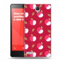 Дизайнерский пластиковый чехол для Xiaomi RedMi Note Фруктово-арбузные узоры