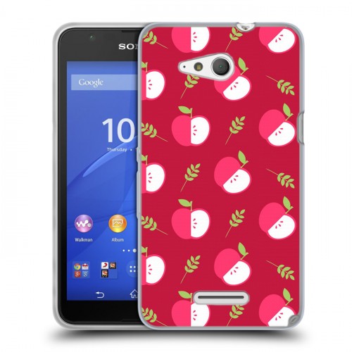 Дизайнерский пластиковый чехол для Sony Xperia E4g Фруктово-арбузные узоры