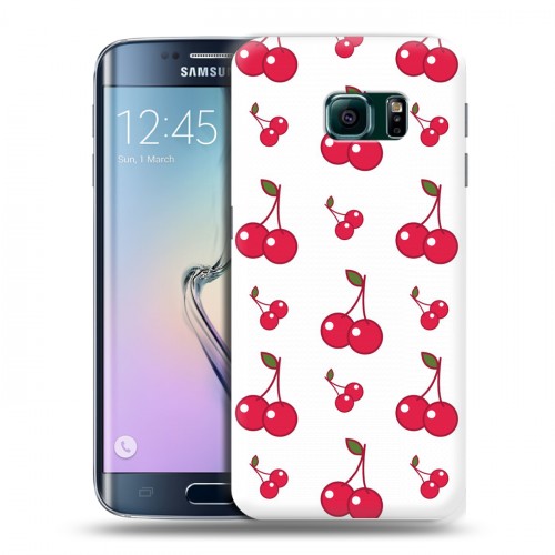 Дизайнерский пластиковый чехол для Samsung Galaxy S6 Edge Фруктово-арбузные узоры