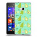 Дизайнерский пластиковый чехол для Microsoft Lumia 540 Фруктово-арбузные узоры