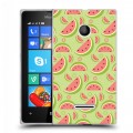 Дизайнерский пластиковый чехол для Microsoft Lumia 435 Фруктово-арбузные узоры