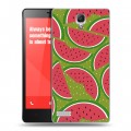 Дизайнерский пластиковый чехол для Xiaomi RedMi Note Фруктово-арбузные узоры