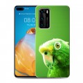 Дизайнерский силиконовый с усиленными углами чехол для Huawei P40 Попугаи