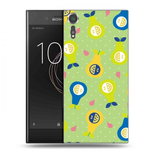 Дизайнерский пластиковый чехол для Sony Xperia XZs Фруктово-арбузные узоры