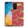 Дизайнерский пластиковый чехол для Huawei P40 Фруктово-арбузные узоры