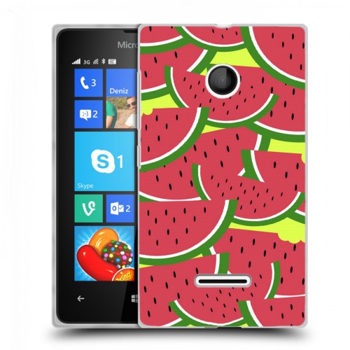 Дизайнерский пластиковый чехол для Microsoft Lumia 435 Фруктово-арбузные узоры