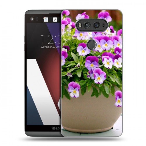 Дизайнерский пластиковый чехол для LG V20 Анютины глазки