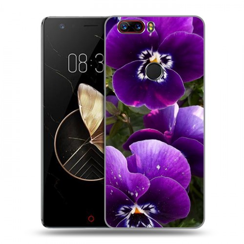 Дизайнерский пластиковый чехол для ZTE Nubia Z17 Анютины глазки