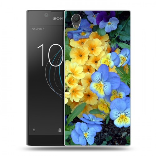 Дизайнерский пластиковый чехол для Sony Xperia L1 Анютины глазки