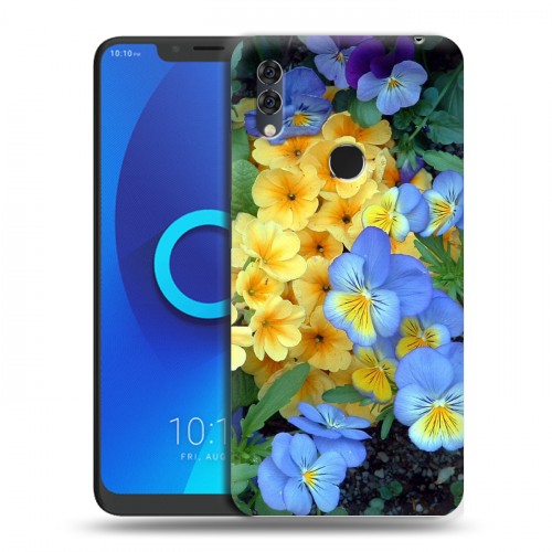 Дизайнерский силиконовый чехол для Alcatel 5V Анютины глазки