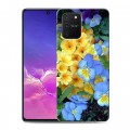 Дизайнерский силиконовый с усиленными углами чехол для Samsung Galaxy S10 Lite Анютины глазки