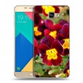 Дизайнерский силиконовый чехол для Samsung Galaxy A9 Анютины глазки