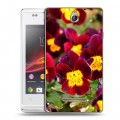 Дизайнерский пластиковый чехол для Sony Xperia E Анютины глазки