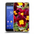 Дизайнерский пластиковый чехол для Sony Xperia E4g Анютины глазки