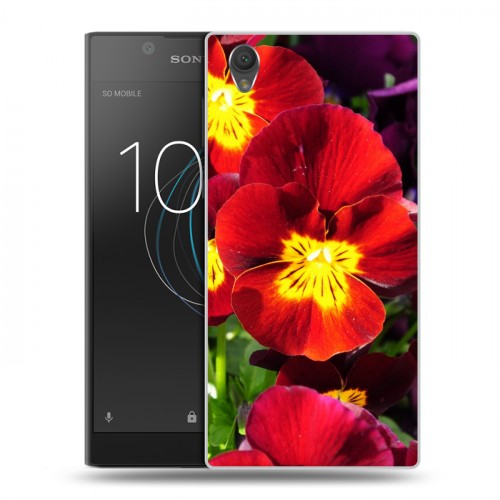 Дизайнерский пластиковый чехол для Sony Xperia L1 Анютины глазки