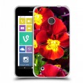 Дизайнерский пластиковый чехол для Nokia Lumia 530 Анютины глазки