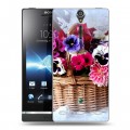 Дизайнерский пластиковый чехол для Sony Xperia S Анютины глазки