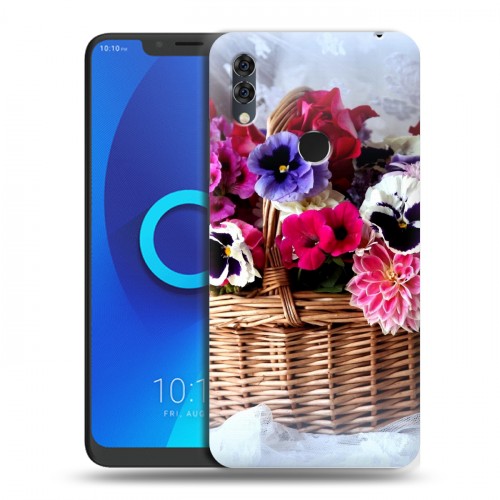 Дизайнерский силиконовый чехол для Alcatel 5V Анютины глазки