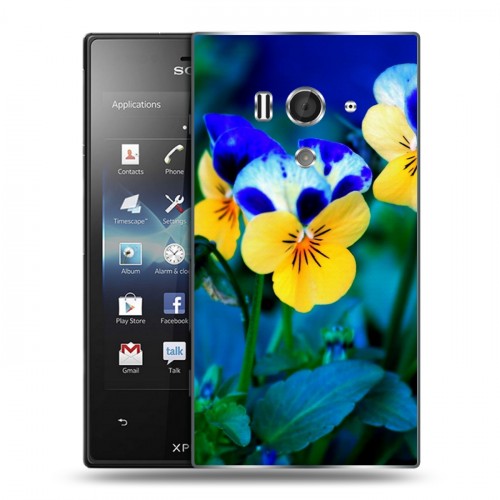 Дизайнерский пластиковый чехол для Sony Xperia acro S Анютины глазки