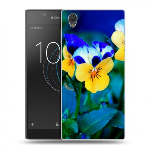 Дизайнерский пластиковый чехол для Sony Xperia L1 Анютины глазки