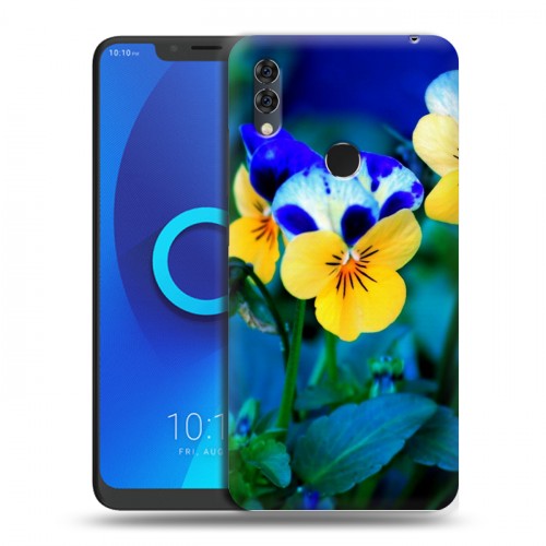 Дизайнерский силиконовый чехол для Alcatel 5V Анютины глазки